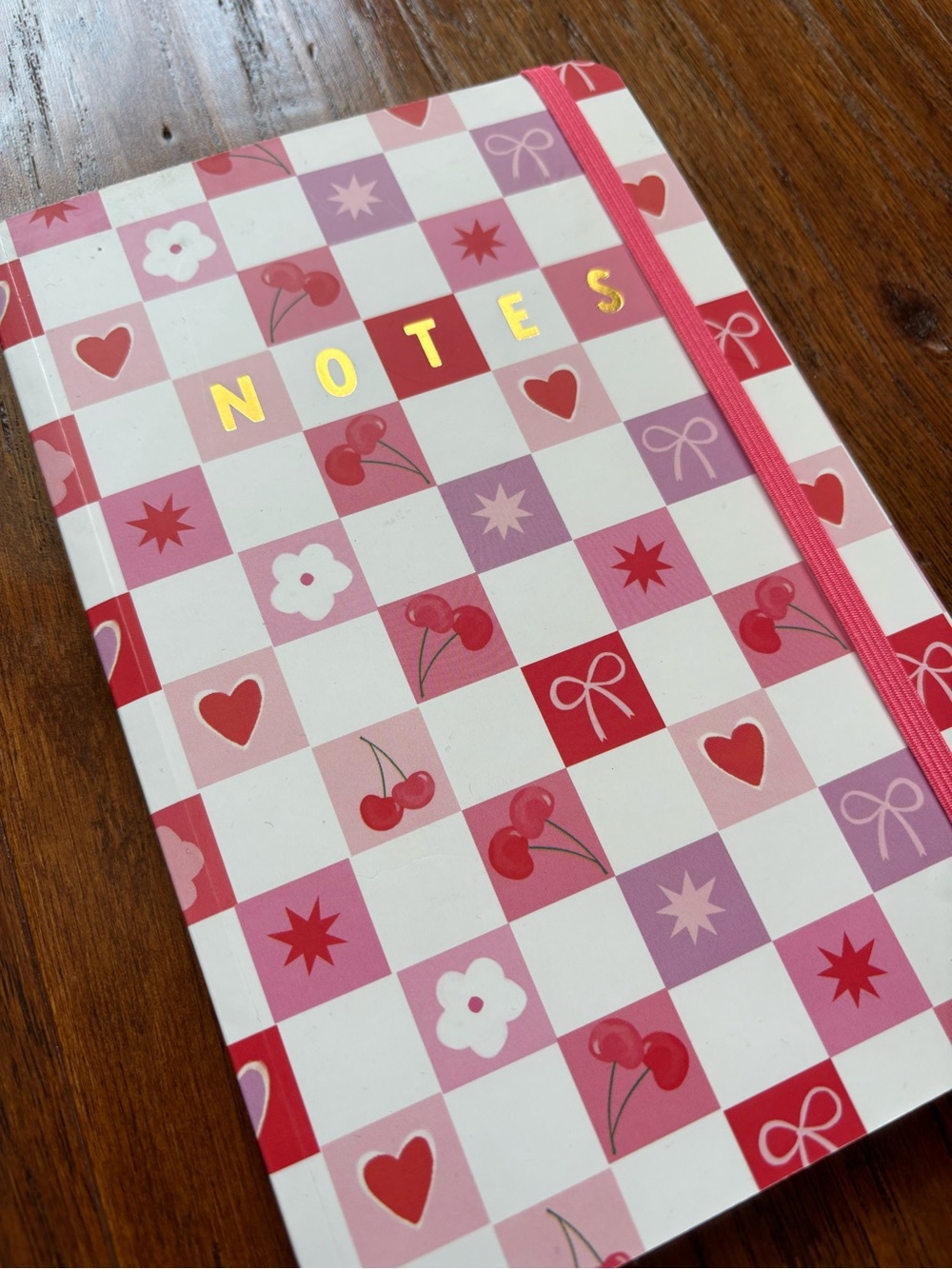 Cherry & Strawberry Strawberry Stationery Set | Pink Red Checkered Notebook - Picture 6 of 7